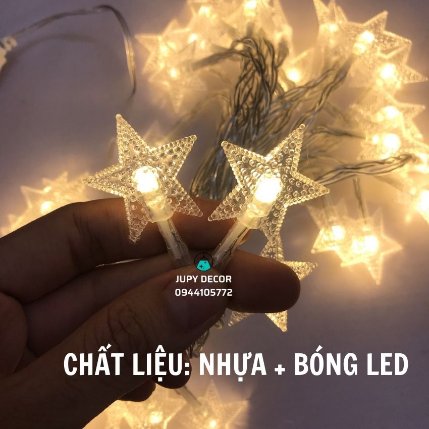 Dây Đèn Led Ngôi Sao 3m/5m/6m/10m Đèn Nhỏ Xinh Trang Trí Phòng Ngủ, Treo Hình Siêu Dễ Thương