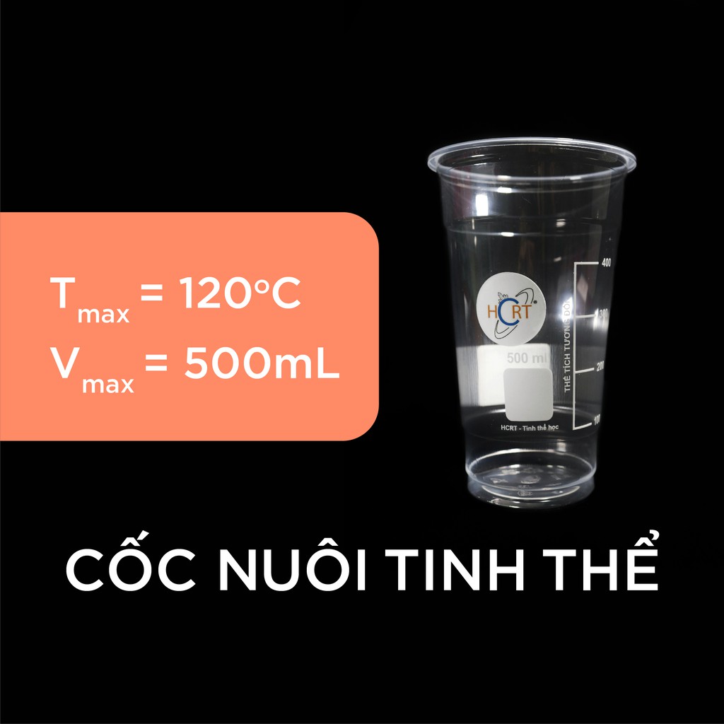 3 cái - Ly nhựa 500ml chịu nhiệt có vạch chia thể tích dùng để nuôi tinh thể