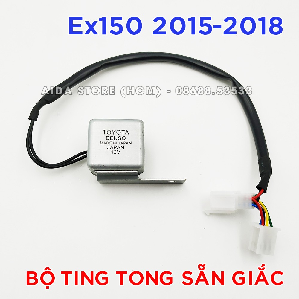 Bộ Ting Tong xi nhan sẵn giắc cho xe máy, xe điện Klara kèm dây thít, dây rút nhựa