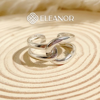 Nhẫn Bạc Nữ Eleanor Xoắn Viền Cá Tính Thời Trang