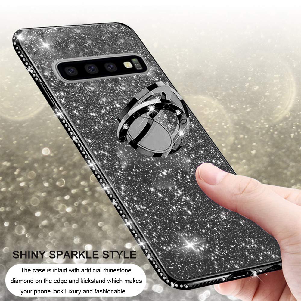 Ốp điện thoại ánh nhũ kim tuyến cho Samsung Galaxy S10 Plus S10E S7 Edge S8 S9 Note 10 9 Samsung S20 A6 A8 Plus A7 2018