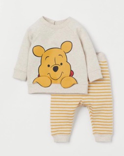 Bộ nỉ da cá HM gấu pooh