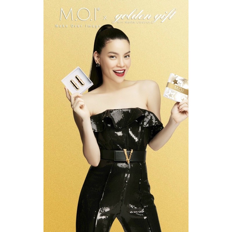Son LOVE M.O.I Golden Gift mini màu vàng tặng chuốt mi