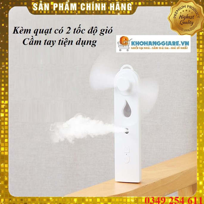 Quạt mini - Video thật - Quạt mini phun sương cầm tay pin sạc tiện lợi nhỏ gọn phù hợp màng theo khi đi làm, du lịch