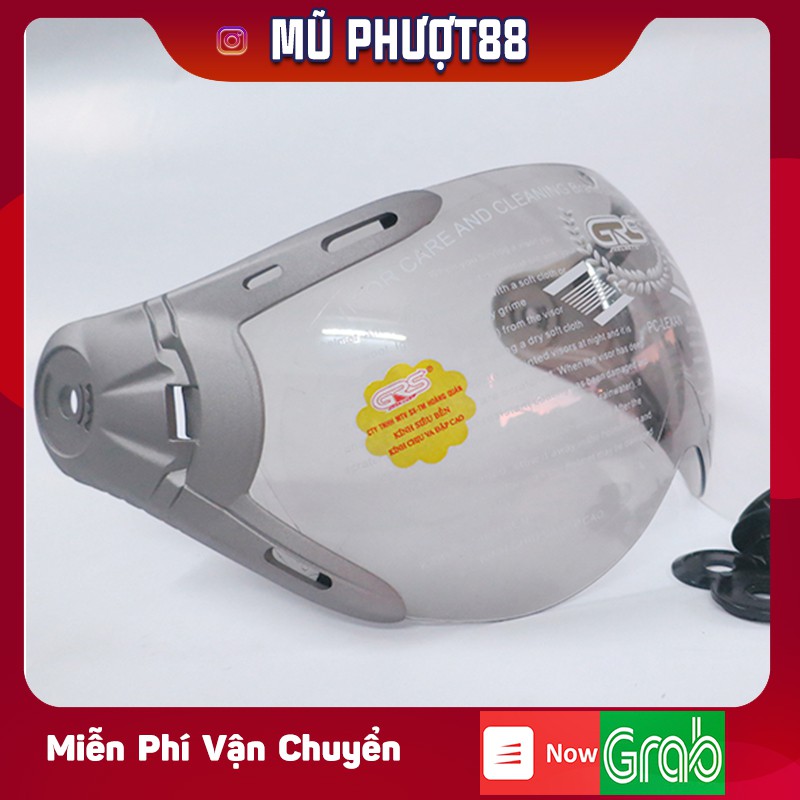 Mũ GRS A368K XÁM NHÁM - Mũ 3/4 form nhỏ gọn dành cho người lớn.