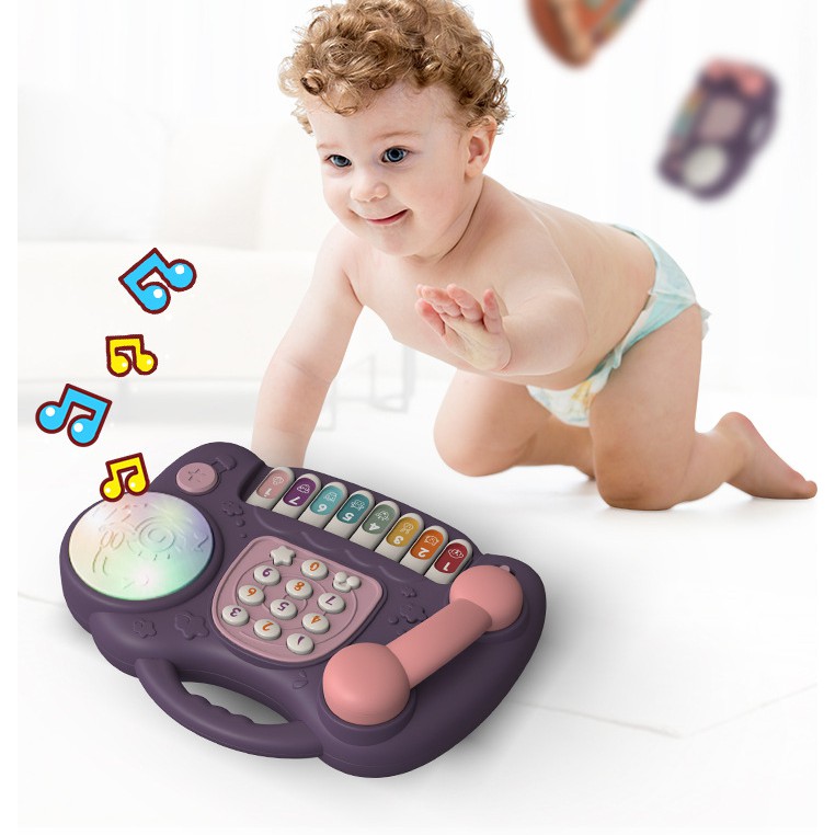 Điện thoại đồ chơi trẻ em LIKETECH TOYS phát âm thanh vui nhộn cho bé thông minh