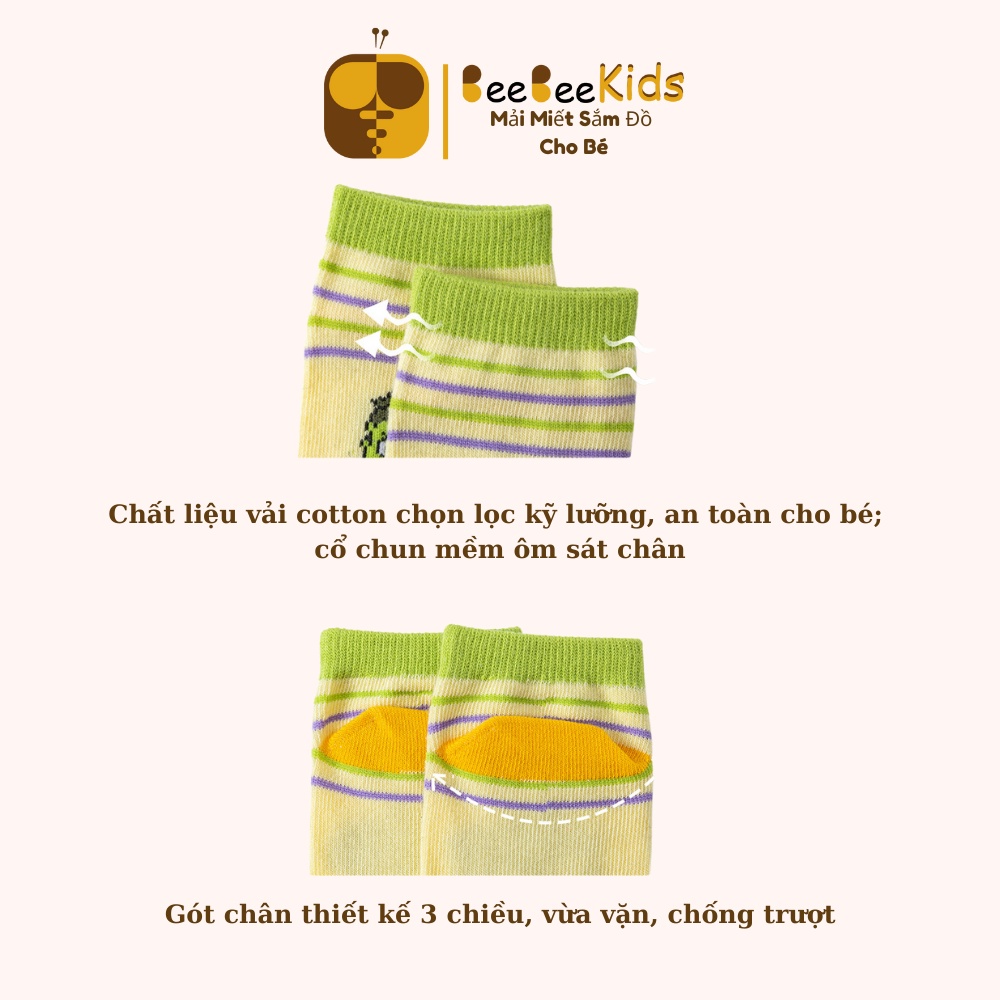 Tất Siêu Nhân Bé Trai Vớ Trẻ Em Hoạt Hình Malver Từ 0-10 Tuổi - Set 5 Đôi BEEBEEKIDS