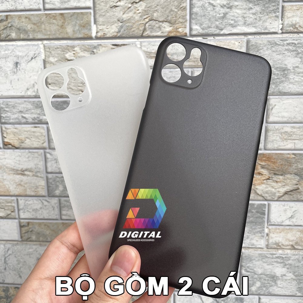 Combo 2 Ốp Lưng Trong Nhám Unibody iPhone 11 PRO MAX Siêu Mỏng