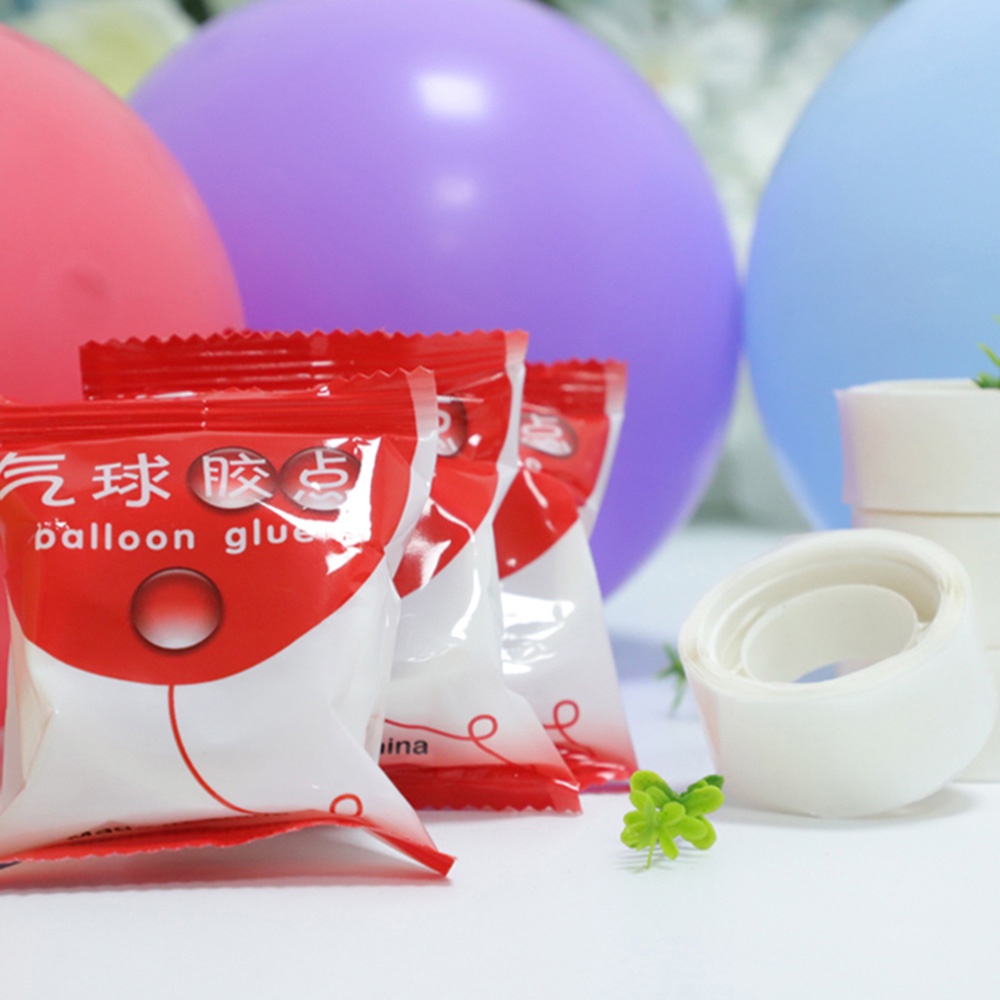 Bộ 100 Miếng Dán Hai Mặt Gắn Bong Bóng Trang Trí Tiệc Sinh Nhật/Tiệc Cưới