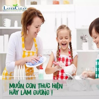 Nước rửa chén bát hữu cơ LayerClean hương Hồng 5l GSS2801