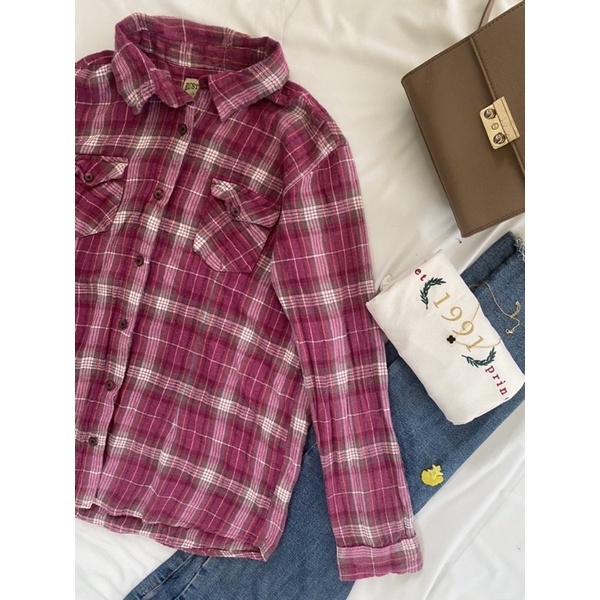 ÁO SƠ MI FLANNEL DÀI TAY MỸ