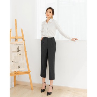 Quần tây mentosa túi xéo gấp lai 2 màu - k1ca4120620