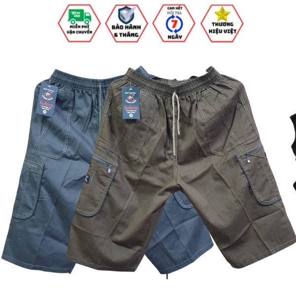 Quần Short Nam Túi Hộp Vải Cotton (Thoáng mát) (40 đến 100kg)