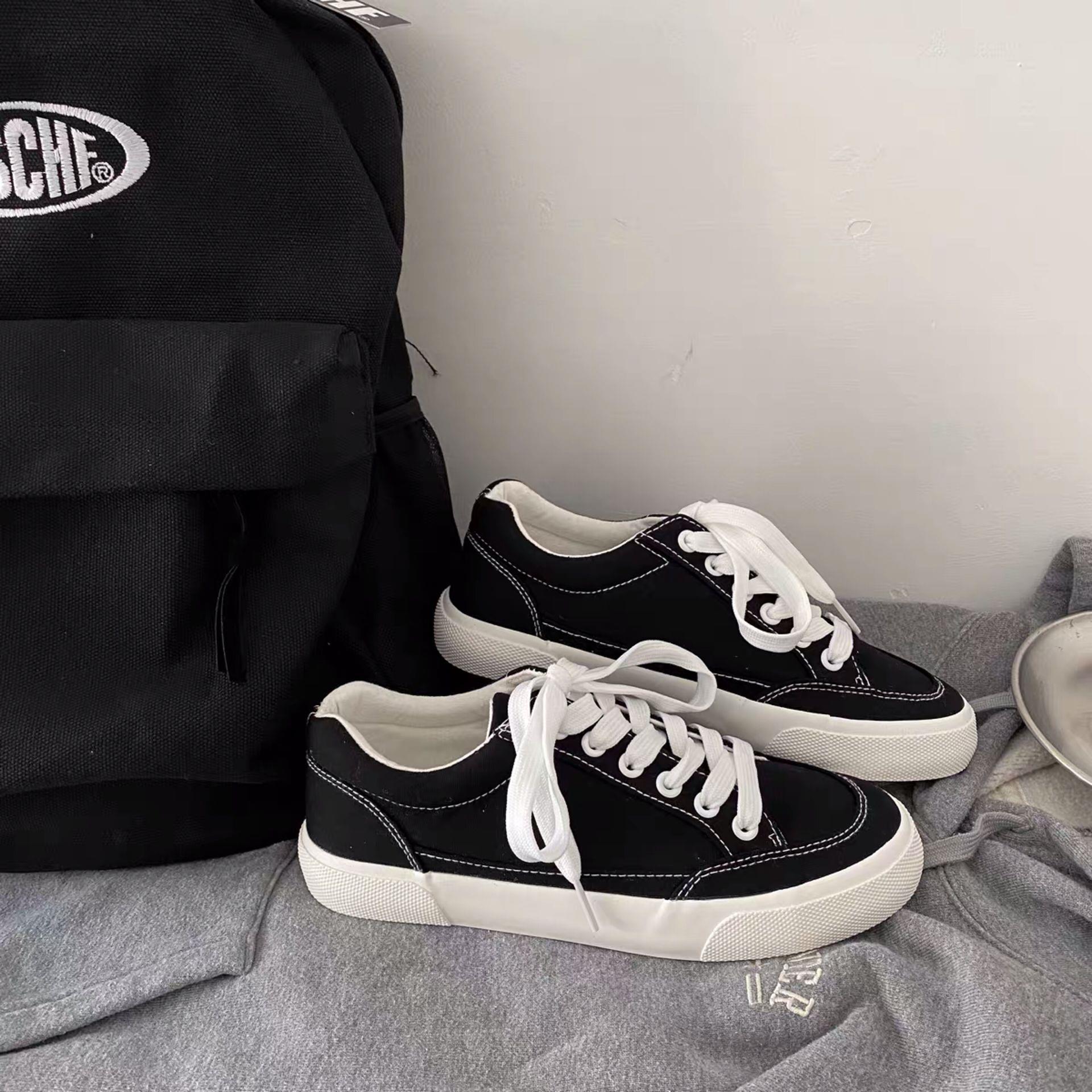 Giày bata vải canvas cổ thấp năng động dành cho nữ | BigBuy360 - bigbuy360.vn