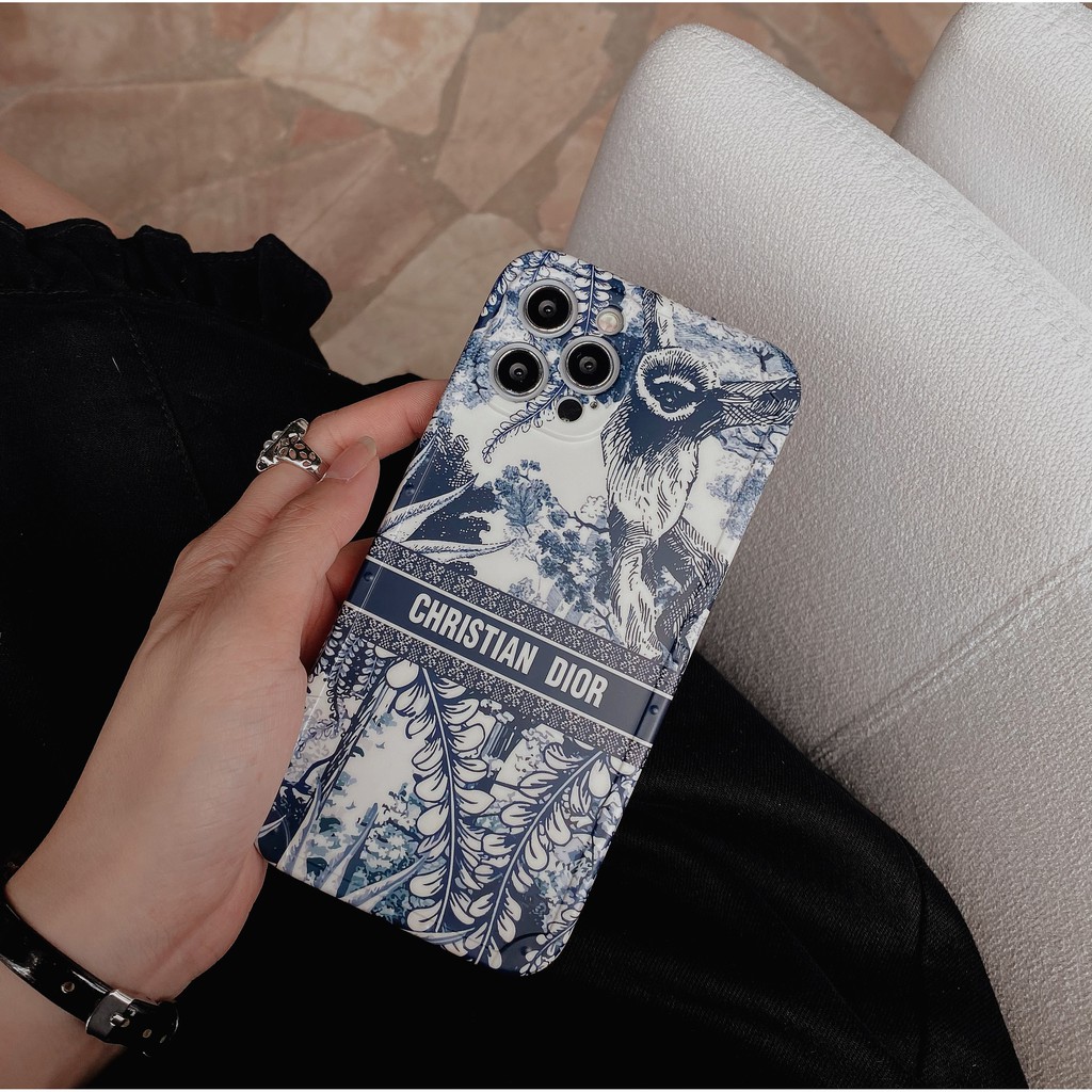 DIOR Ốp Điện Thoại Mềm Họa Tiết Hoa Phong Cách retro Cho iphonex / xs Xsmax 11 11Pro 11Promax 12 12Mini 12Pro 12Promax