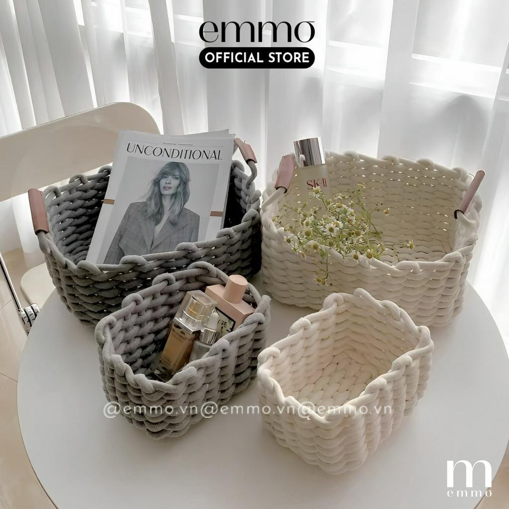 GIỎ ĐỰNG ĐỒ ĐA NĂNG ĐAN SỢI COTTON EMMO ZENNA