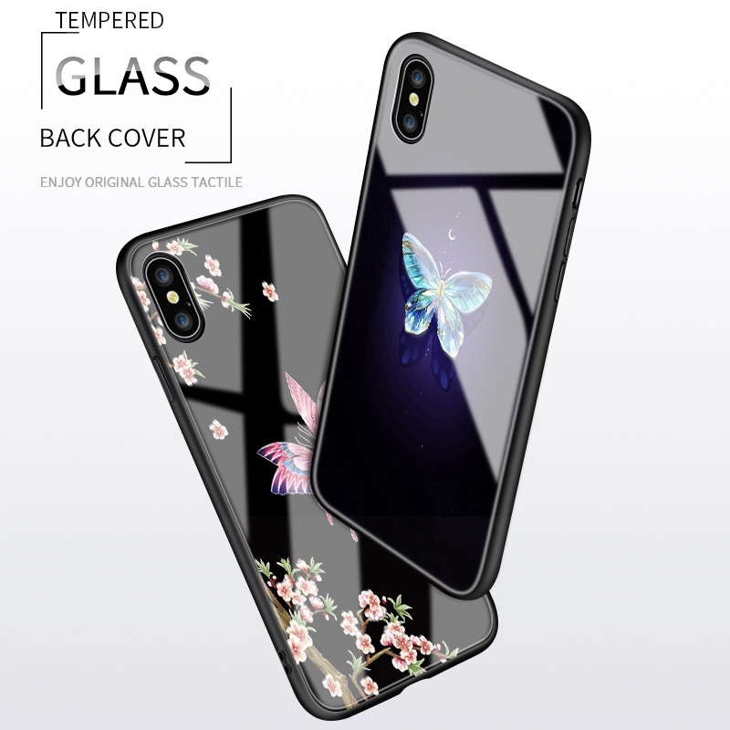 Samsung Galaxy A8 A9 A7 A6 2018 Plus A9S A730 A750 A530 A6+ A8 A9+ For Phone Case Butterfly Flower Floral Hard Casing