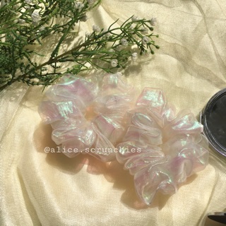Đồ cột tóc- Scrunchies trắng Hologram