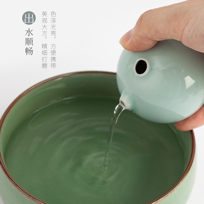 Jingdezhen Bát Gốm Nhỏ Giọt Nước Đá Mực Nhỏ Giọt Mở Tráng Men Kích Thước Nhỏ Bốn Kho Báu Của Nghiên Cứu Cal