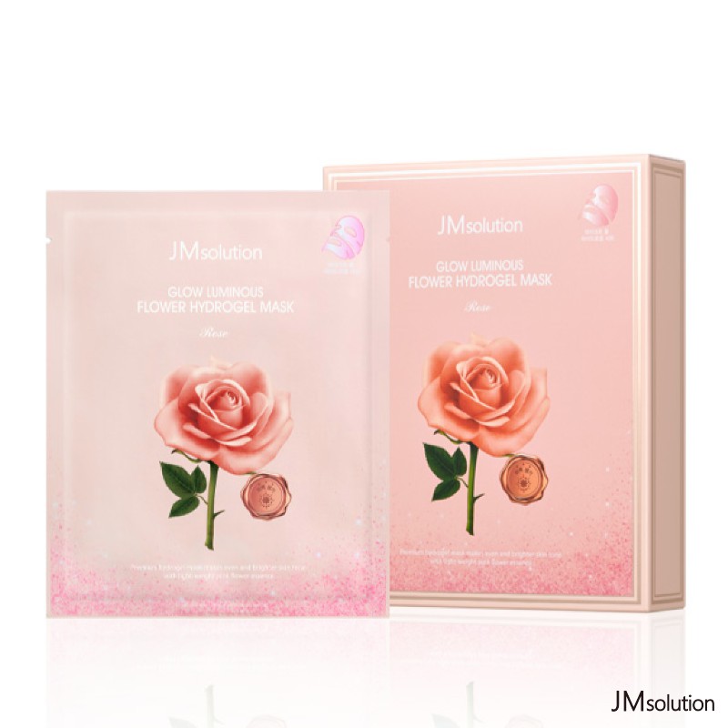 Mặt Nạ Thạch Hoa Hồng, Thư Giãn Da JMsolution Glow Luminous Flower Hydrogel Mask Rose 30g