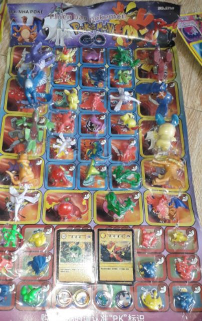 Sét bộ mô hình pokemonpk bằng nhựa có 3 size 1718