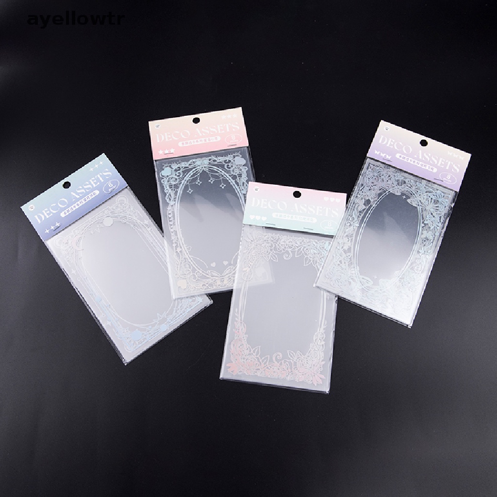Bộ 8 miếng dán trong suốt dùng trang trí album ảnh độc đáo