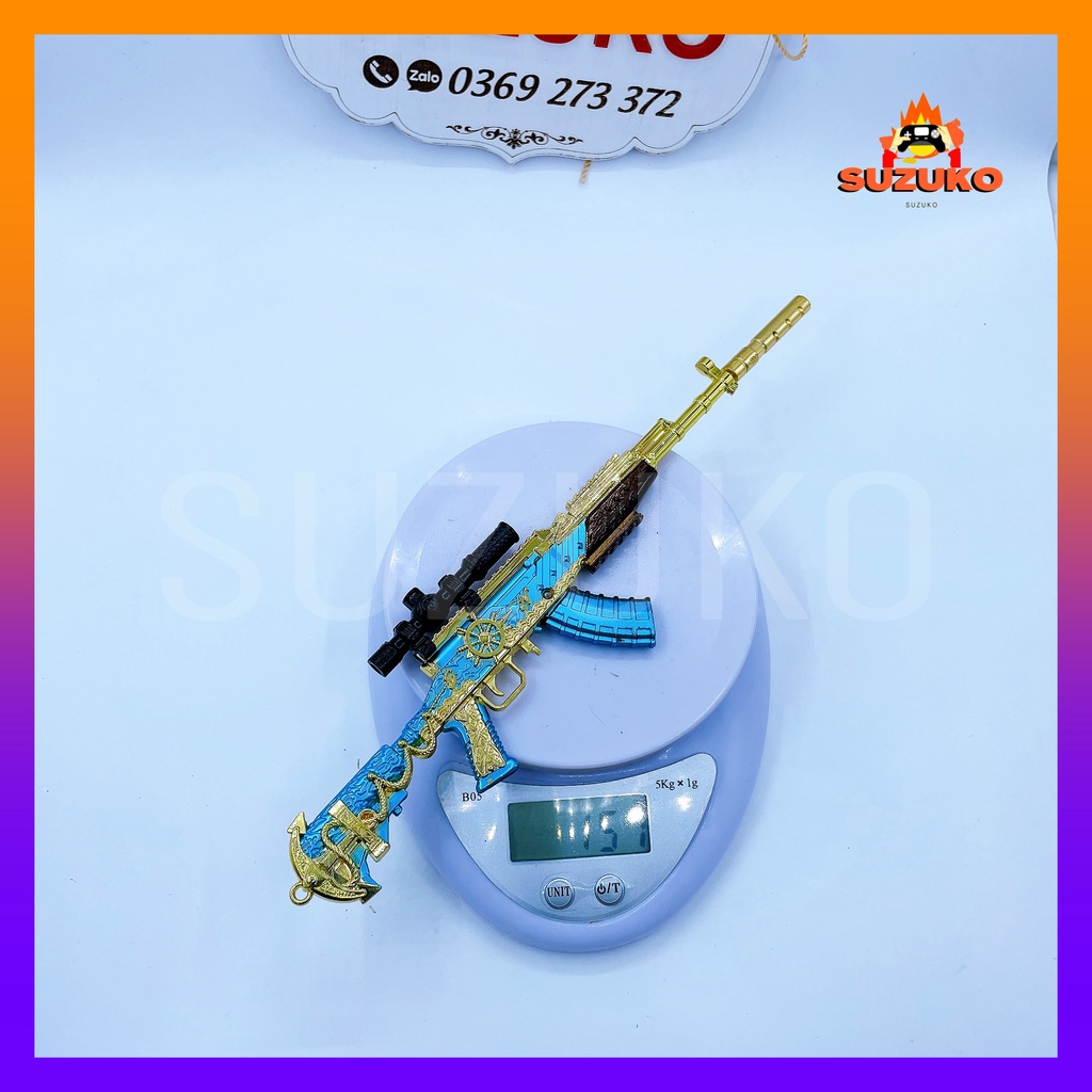 Mô hình súng kim loại lắp ráp pubg, csgo free fire đồ chơi lắp ráp SKS Braves Danger nhân vật dài 24cm sưu tầm