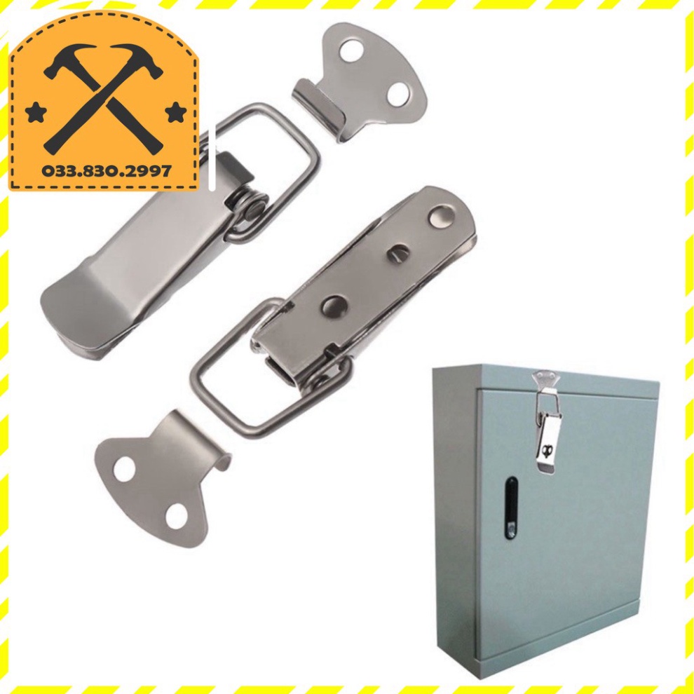Khoá gài inox, khoá lật inox lắp hòm đạn, khóa hộp gỗ