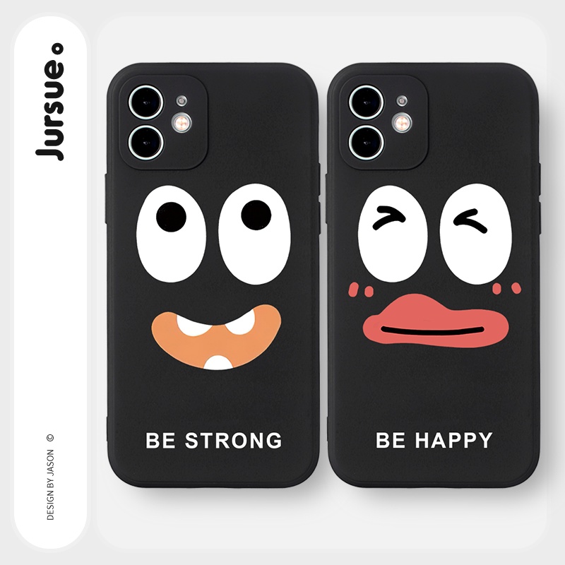 Ốp lưng JURSUE hoạt hình cặp đôi dễ thương đẹp Cho iPhone 14 13 12 11 Pro Max SE 2020 X XR XS 8 7 ip 6S 6 Plus kute Y2146