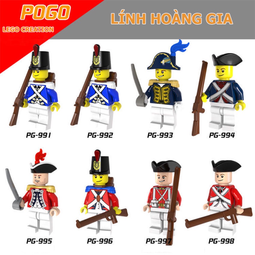 Minifigures lính hải quân hoàng gia PG8035 đồ chơi lắp ráp xếp hình Lego nhân vật đẹp giá rẻ