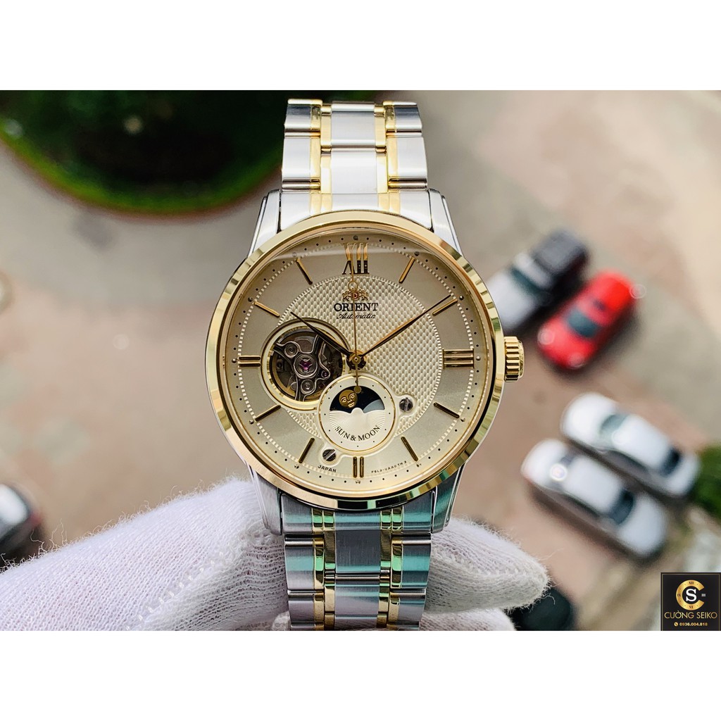 Đồng hồ nam Orient Sun and moon gen 4 RA-AS0001S10B dây thép