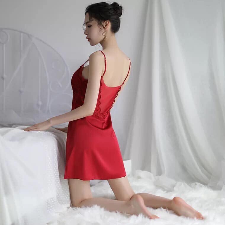 Váy ngủ lụa satin cao cấp phối lưới ren gợi cảm giá rẻ-HONEY | BigBuy360 - bigbuy360.vn