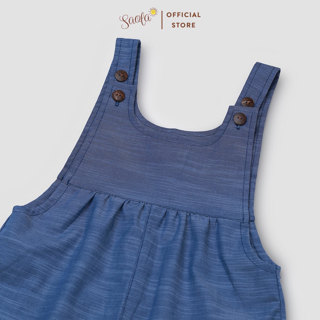 Jumpsuit Chất Liệu Linen Thoáng Mát Cho Bé Mặc Hè - PANDA OVERALLS - JSL010 - SAOLA KIDS CLOTHING
