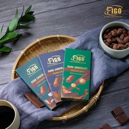 [COMBO 5 HỘP+ QUÀ TẶNG] Combo 5 Dark Chocolate, Kẹo Socola đen đắng 85% Cacao 50gr, Vị đắng, kèm Quà tặng thanh 20g