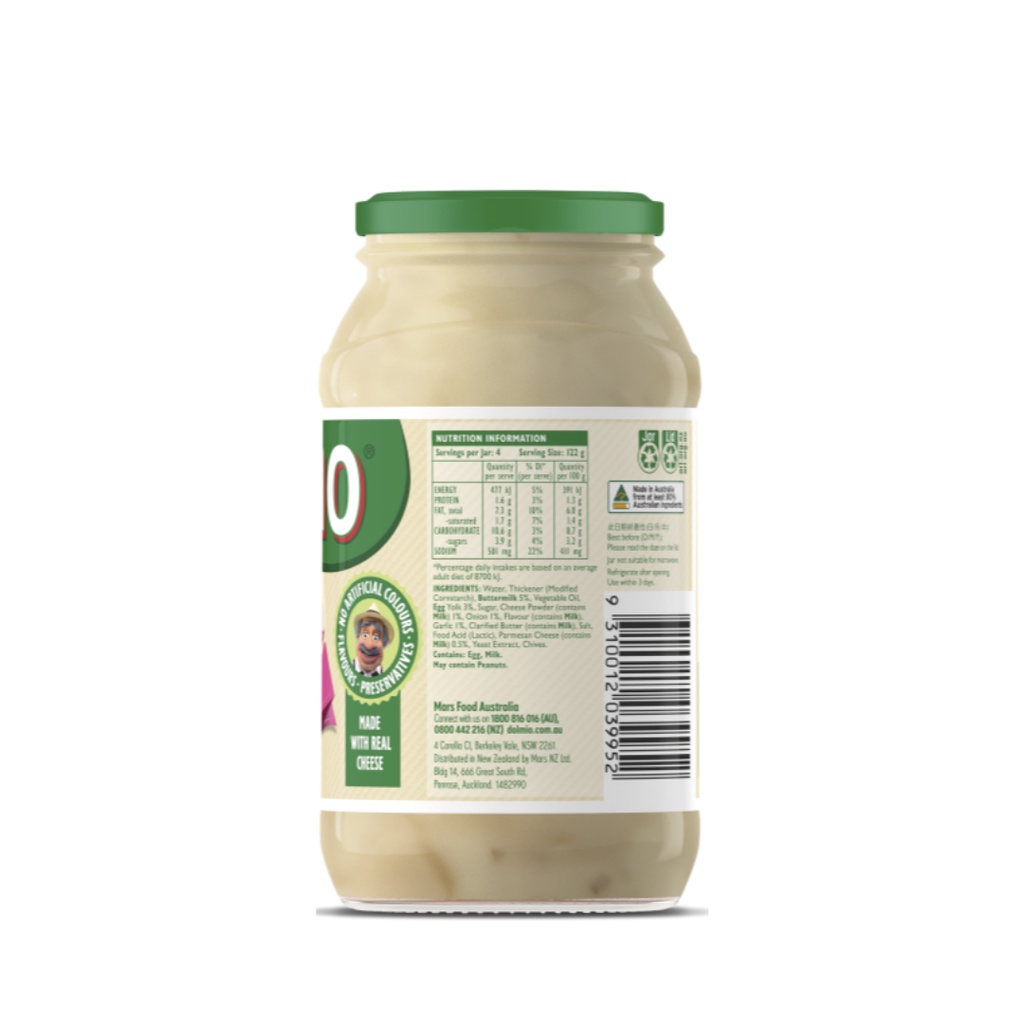 Sốt Mì Ý Carbonara Creamy Dolmio 490g (Úc)