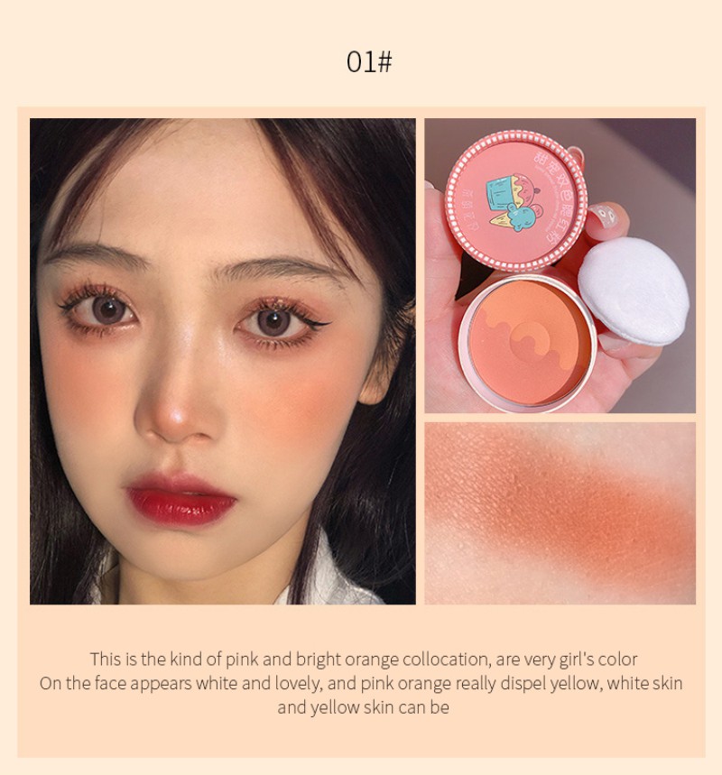 [Hàng mới về] Phấn bắt sáng tạo khối hai màu thiết kế đáng yêu | BigBuy360 - bigbuy360.vn