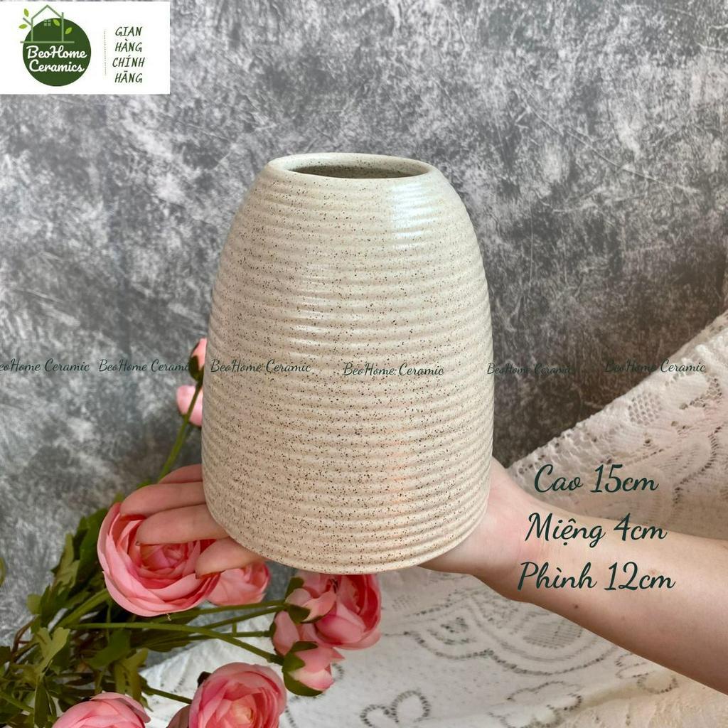 Lọ Hoa Bình Sứ Dáng Chuông Size Mini 15cm Cắm Hoa đẹp Gốm Sứ Bát Tràng Cao Cấp