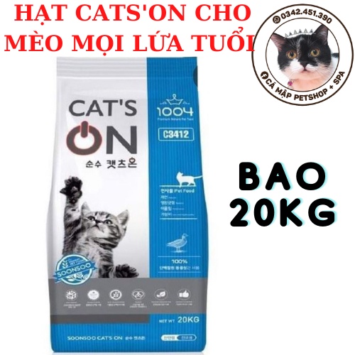 Hạt cho mèo Catson, Hạt cho mèo mọi lứa tuổi xuất xứ Hàn Quốc Bao 20kg