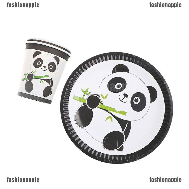 Set 10 Cốc Giấy Dùng Một Lần In Hình Gấu Trúc Dễ Thương