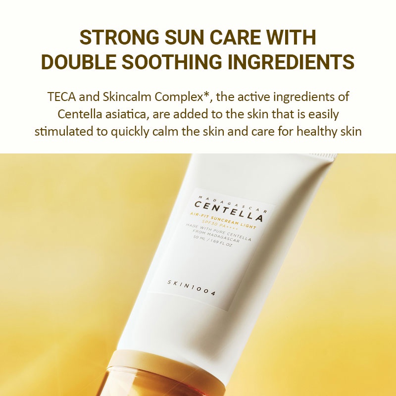 Kem chống nắng dịu nhẹ SKIN1004 Madagascar Centella Air-Fit Suncream Light SPF30 PA++++