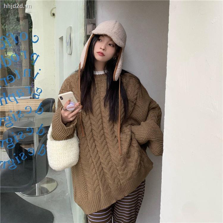 ஐ Áo sweater dệt kim chui đầu cổ tròn dáng rộng kiểu Hàn Quốc thời trang thu đông mới cho học sinh nữ 7 ngày]
 | BigBuy360 - bigbuy360.vn