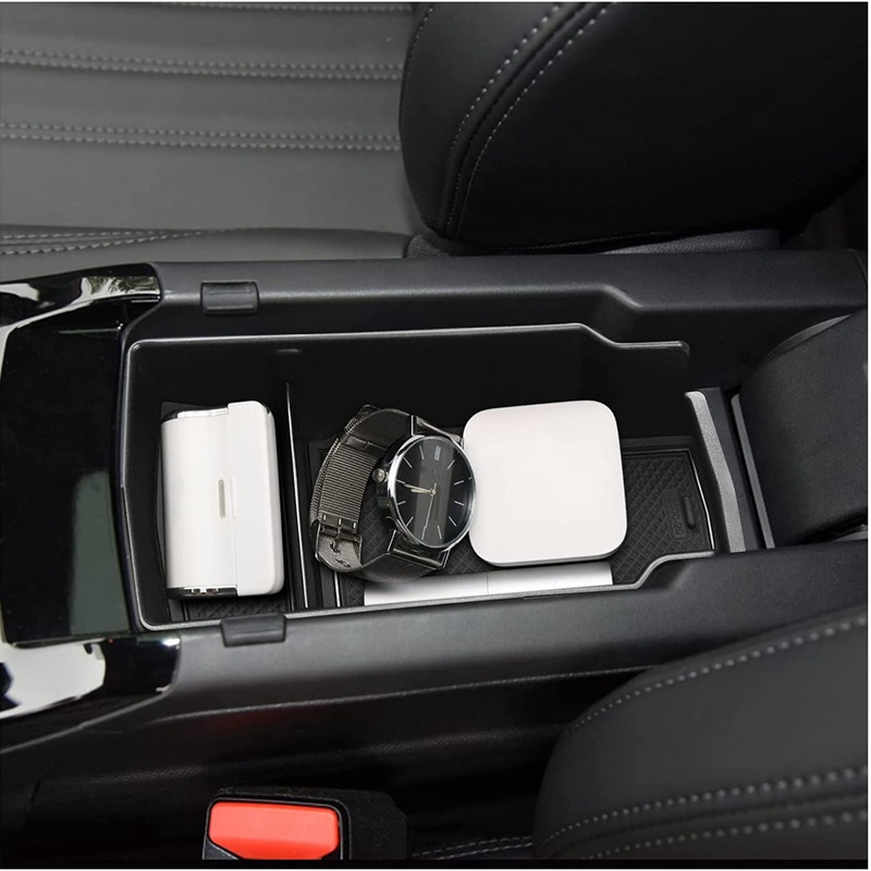 Khay Đựng Đồ Đa Năng Gắn Chỗ Đặt Tay Xe Ô Tô Peugeot 2008 2020 2021 Màu Đen