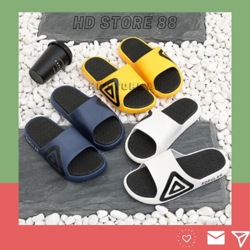 Dép nam nữ Quai ngang phối tam giác đế siêu êm HD STORE 88