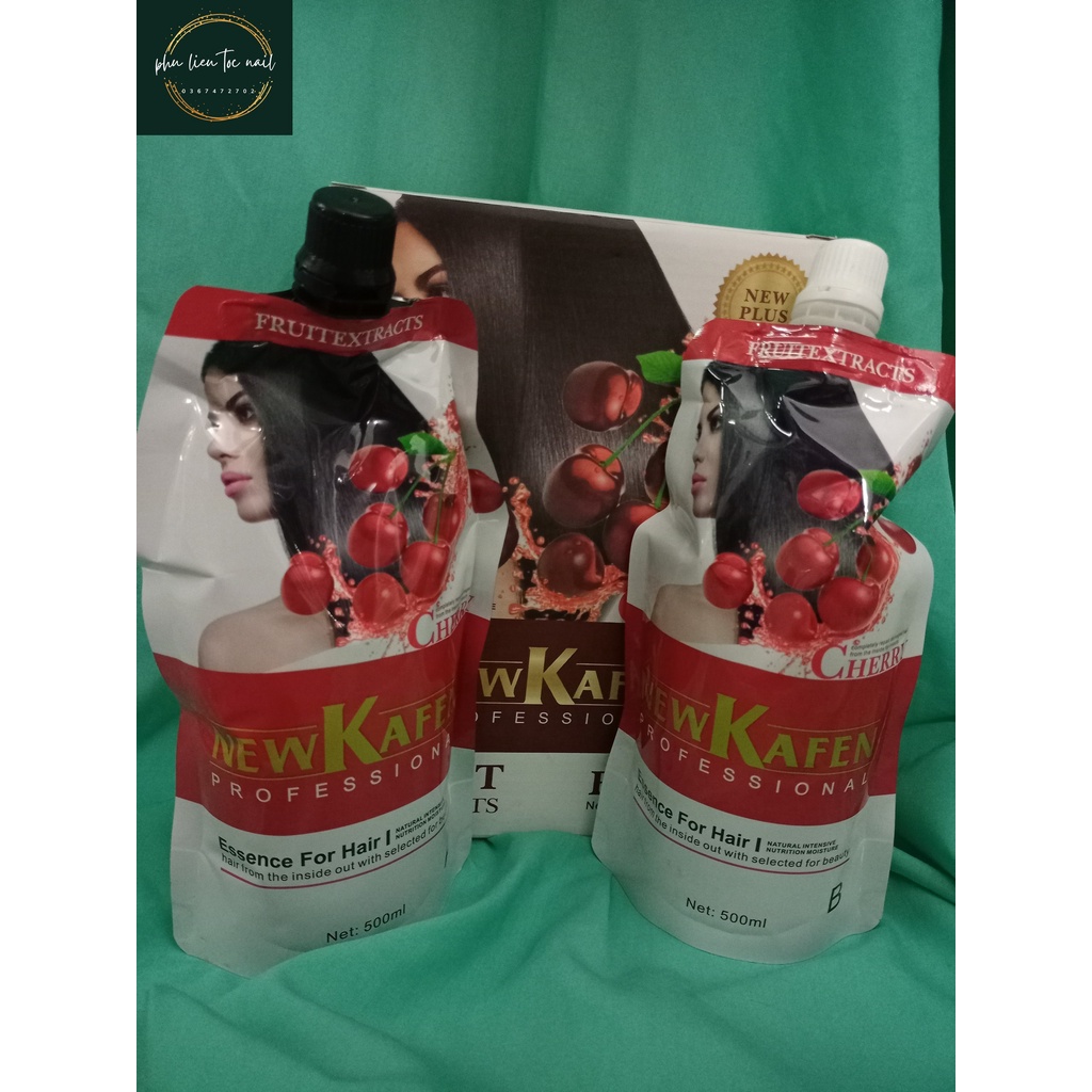 Nhuộm đen phủ bạc NEWKAFEN từ cherry hạt nguyên 500ml x2