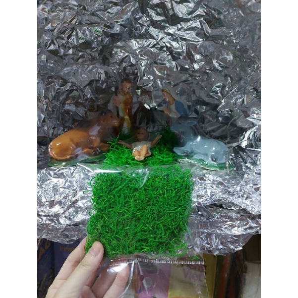 Cỏ trang trí hang đá Noel Giáng Sinh