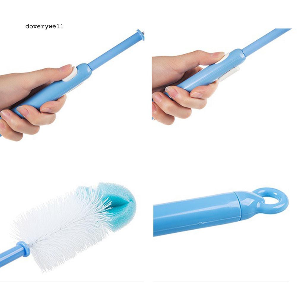 Cọ vệ sinh ly /chai/bình nước đa năng tay cầm có thể kéo dài tiện dụng