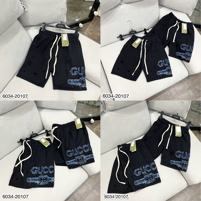 Quần Đùi Chất Nỉ Mỏng GC chữ Thêu Siêu Đẹp - Quần Shorts Nam GC Cao Cấp