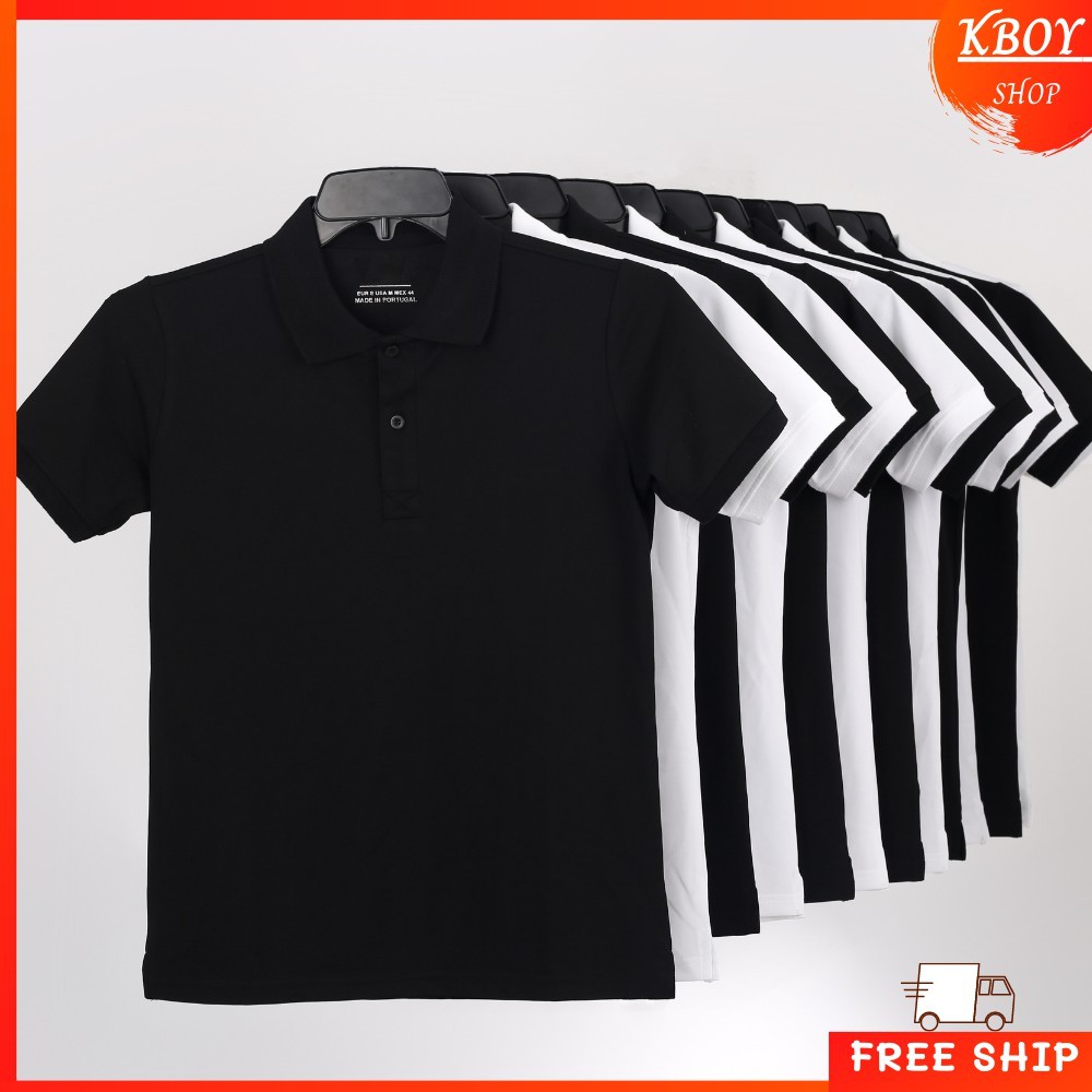 Áo Thun Polo Trơn Nam - Áo phông nam cổ bẻ unisex Polyester form dáng ôm đẹp - AT03