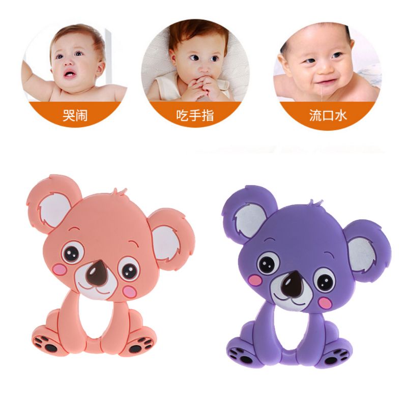 Đồ Chơi Ngậm Nướu Hình Gấu Koala Hoạt Hình Bằng Silicone Dành Cho Trẻ Em