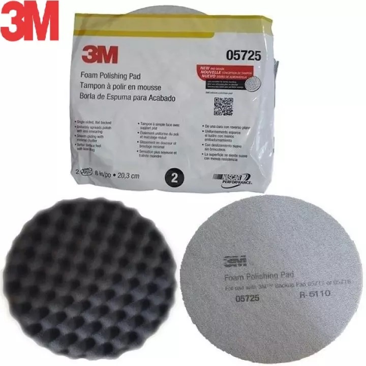 Phớt mút đánh bóng xe 3M 05725 8inch (20cm) pad đánh bóng sơn xe chăm sóc xe 3M FOAM POLISHING PAD